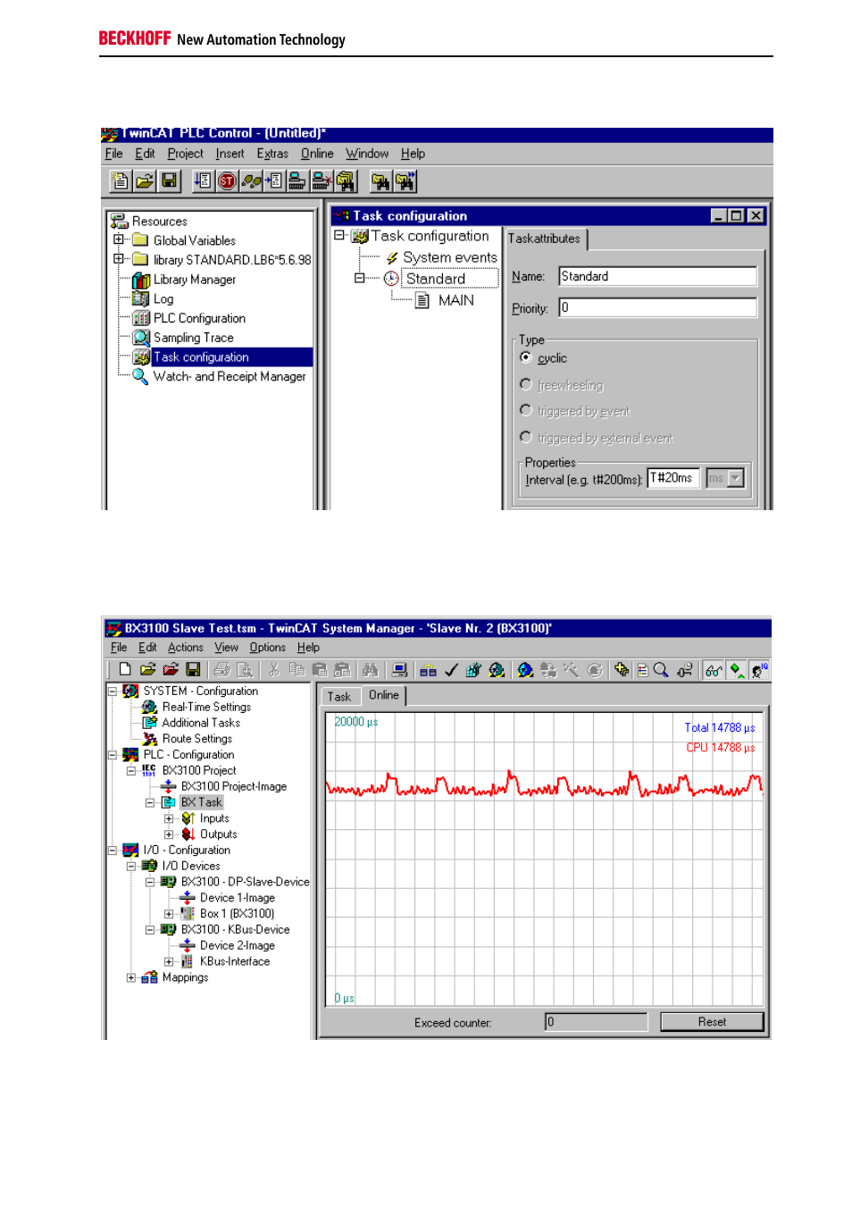 Measuring the plc cycle time | BECKHOFF BC3150 User Manual | Page 51 / 112