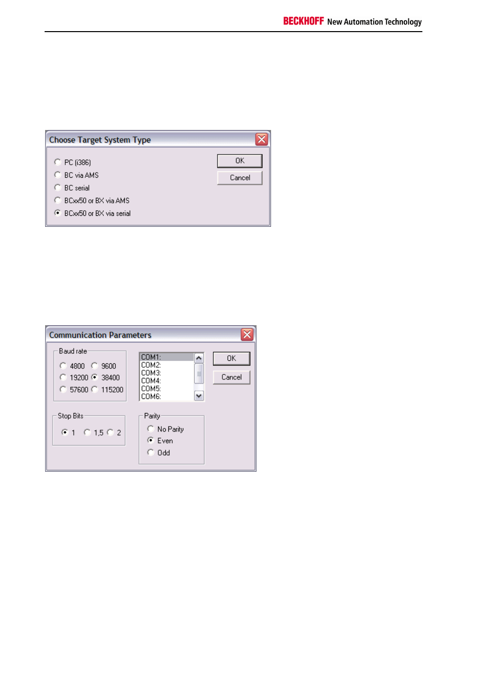 Program transmission, Transmission via the serial interface and ads, Transmission via serial interface | BECKHOFF BC3150 User Manual | Page 78 / 112