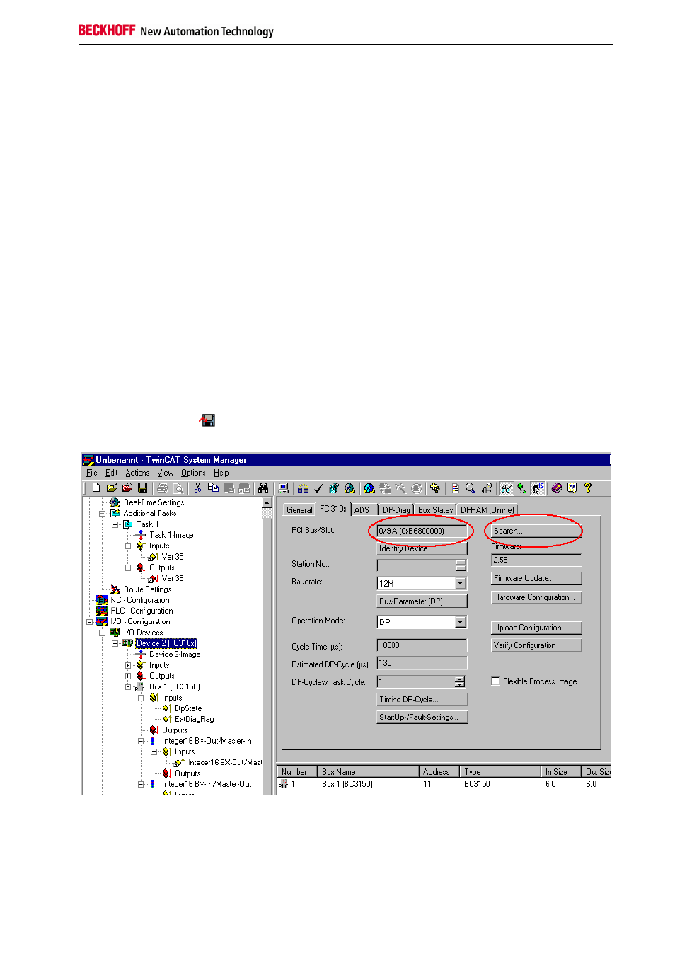 Appendix, First steps with the bc3150, Example 1: default configuration | BECKHOFF BC3150 User Manual | Page 99 / 112