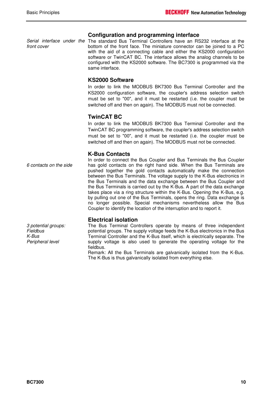 BECKHOFF BC7300 User Manual | Page 10 / 48