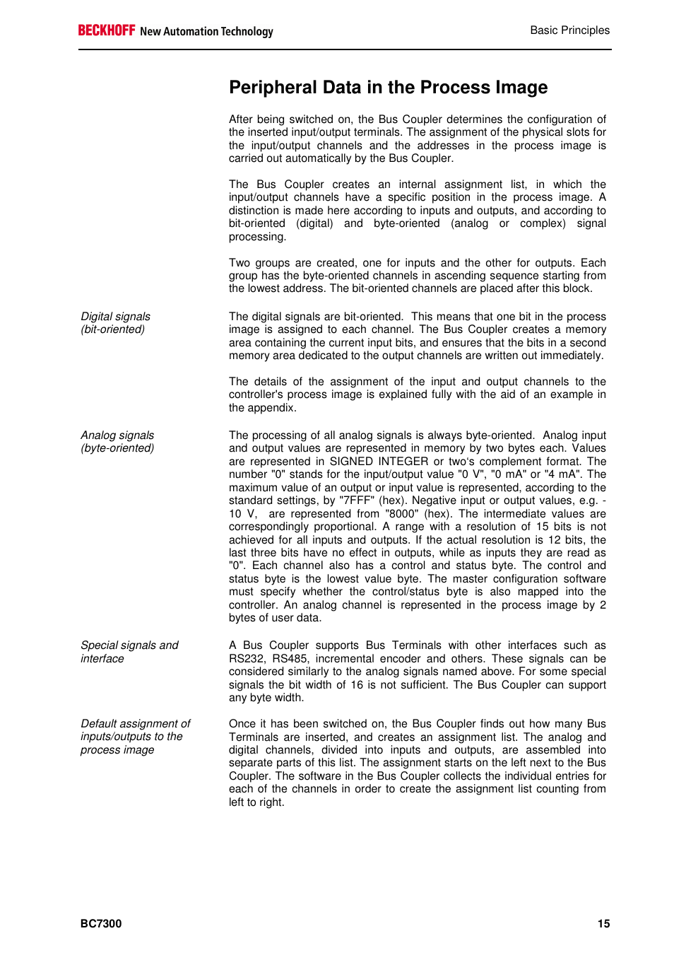 Peripheral data in the process image | BECKHOFF BC7300 User Manual | Page 15 / 48