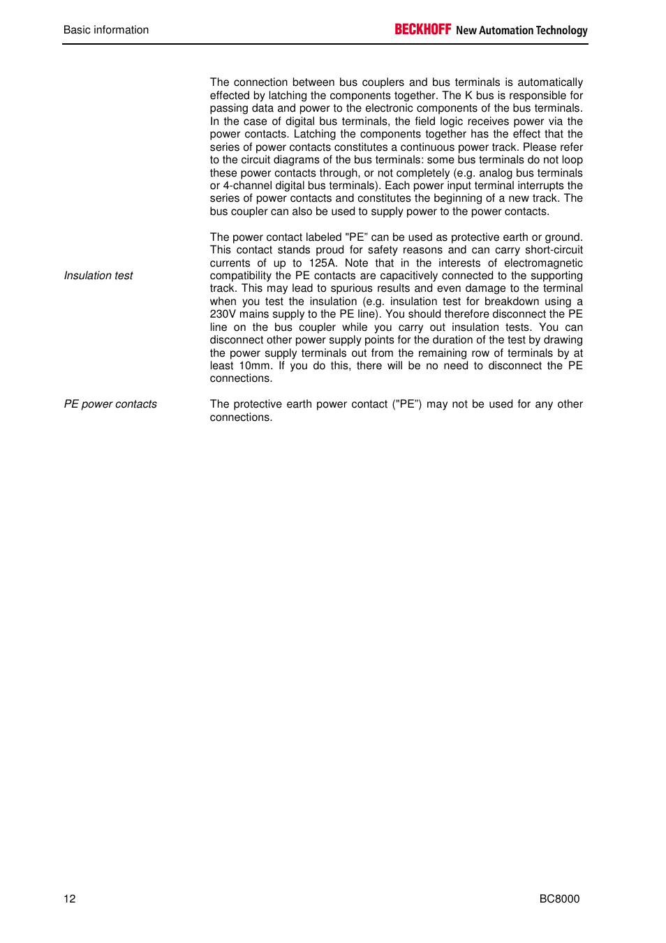 BECKHOFF BC8000 User Manual | Page 12 / 36
