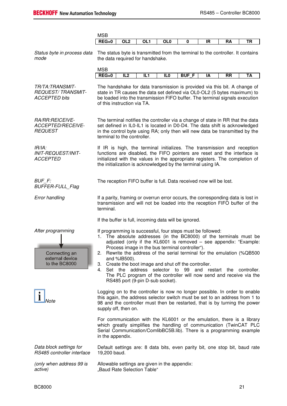 BECKHOFF BC8000 User Manual | Page 21 / 36