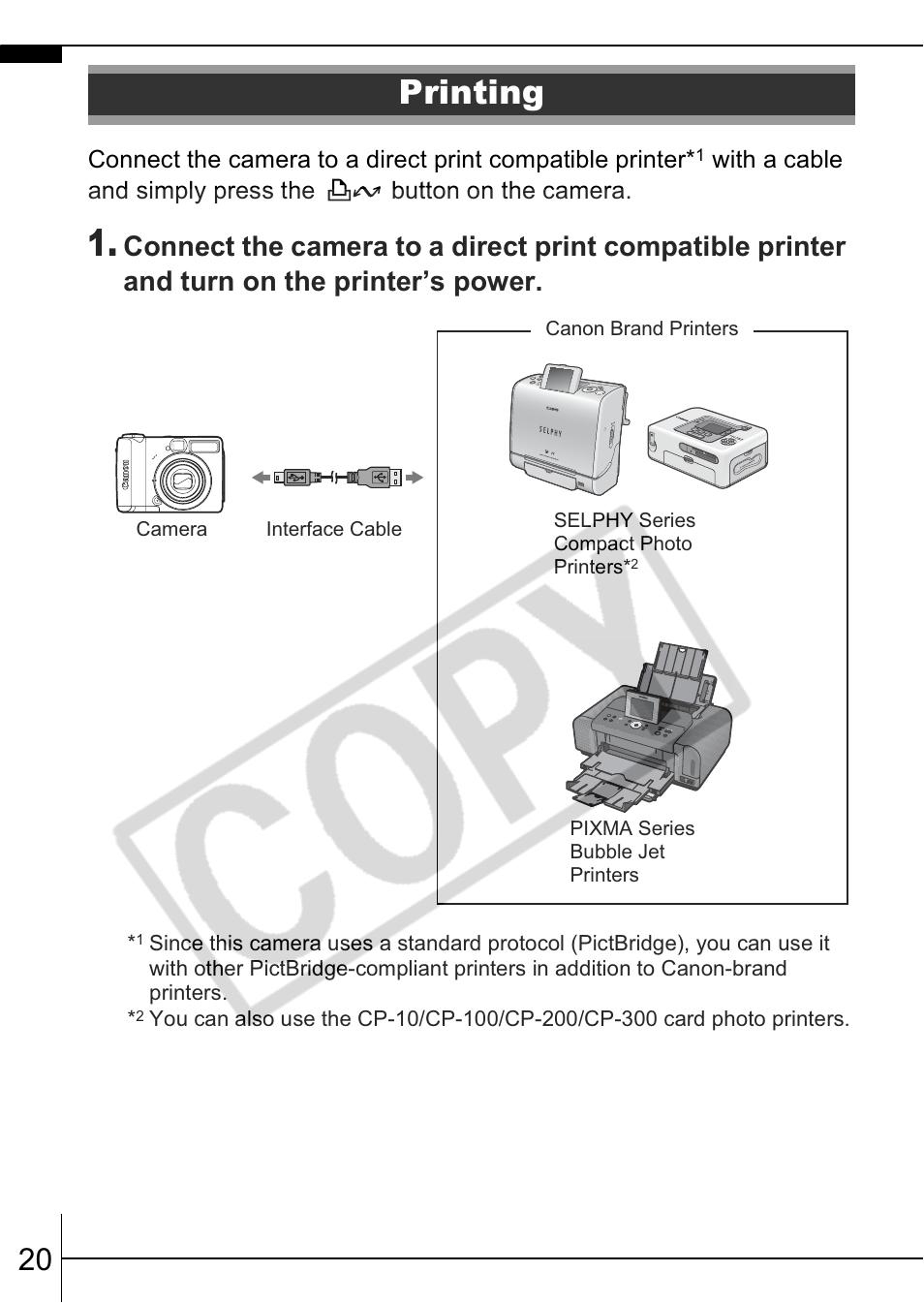 Printing | Canon A570 IS User Manual | Page 22 / 35