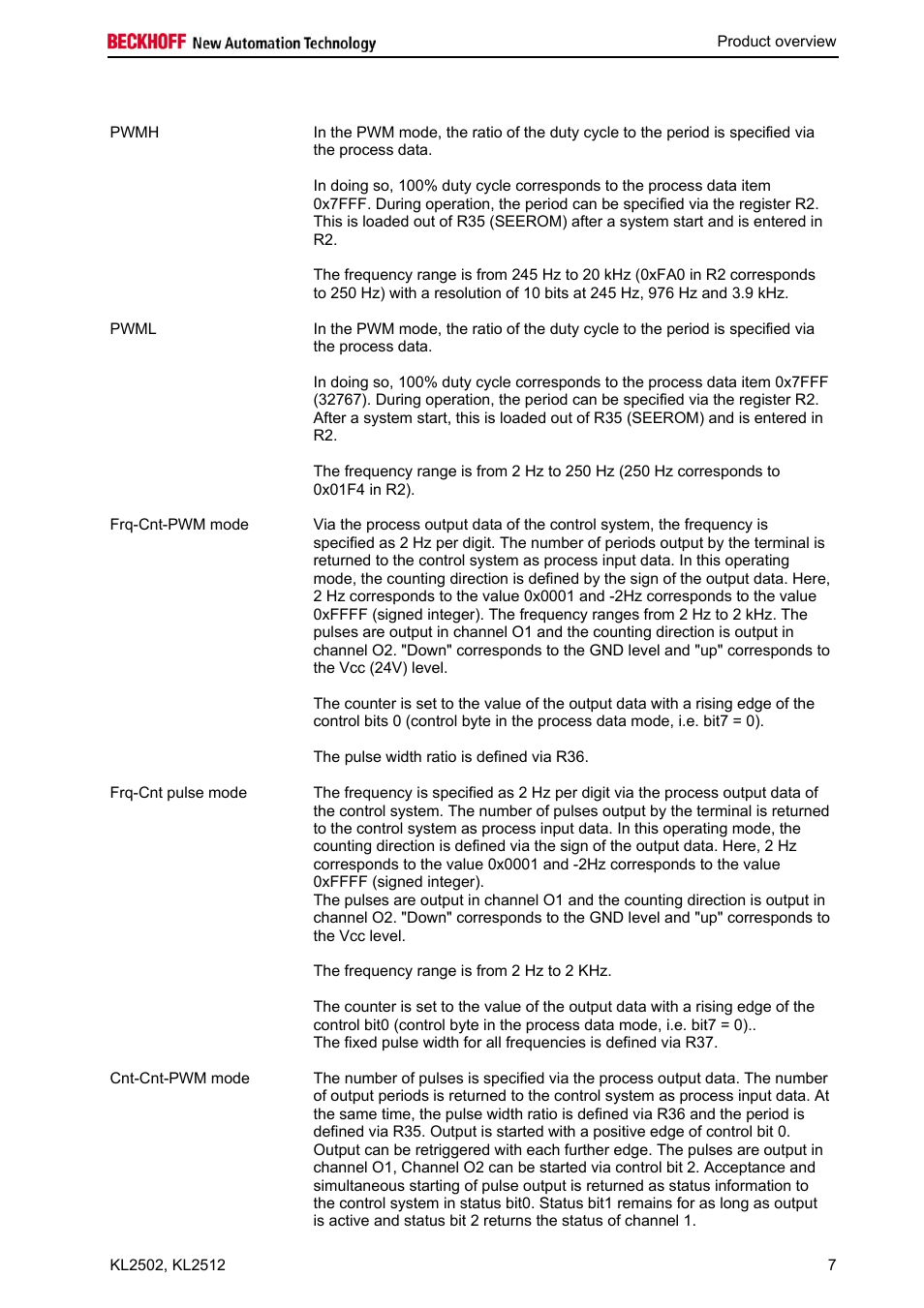 BECKHOFF KL2502 User Manual | Page 9 / 21