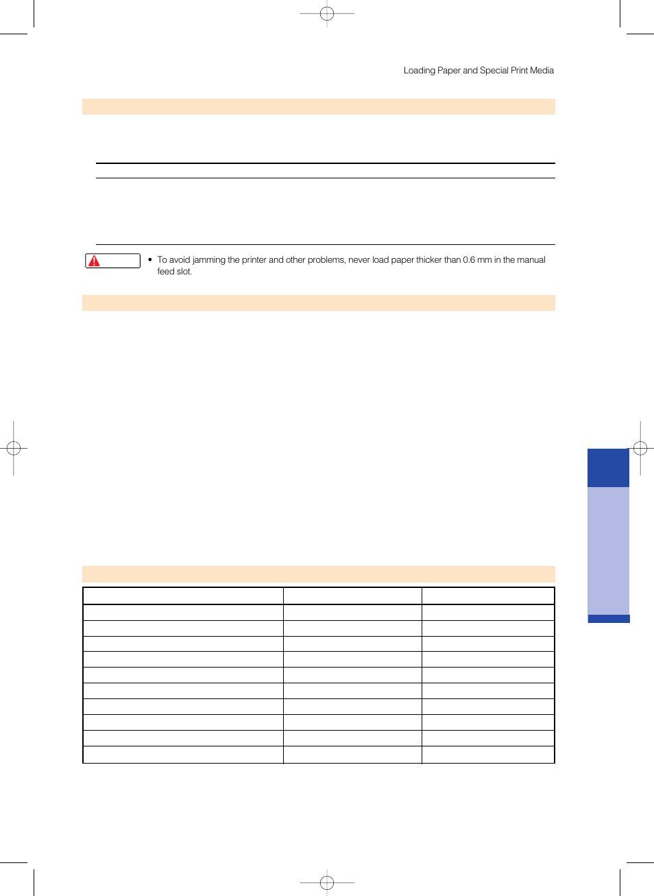 Paper thickness | Canon 8200 User Manual | Page 42 / 84
