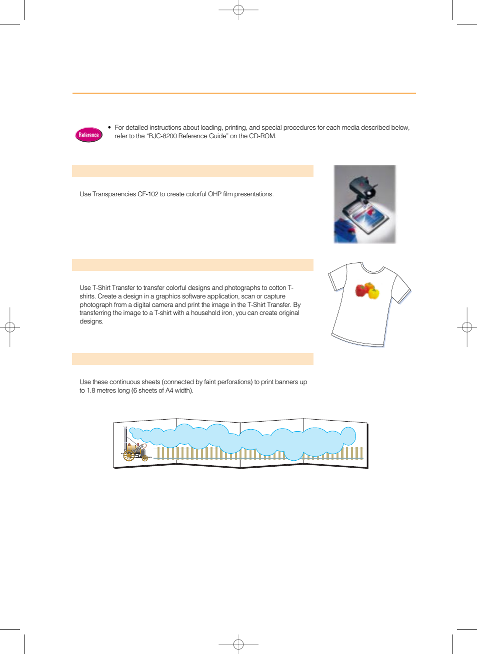 Other media for creative printing, Welcome to house warming party | Canon 8200 User Manual | Page 49 / 84