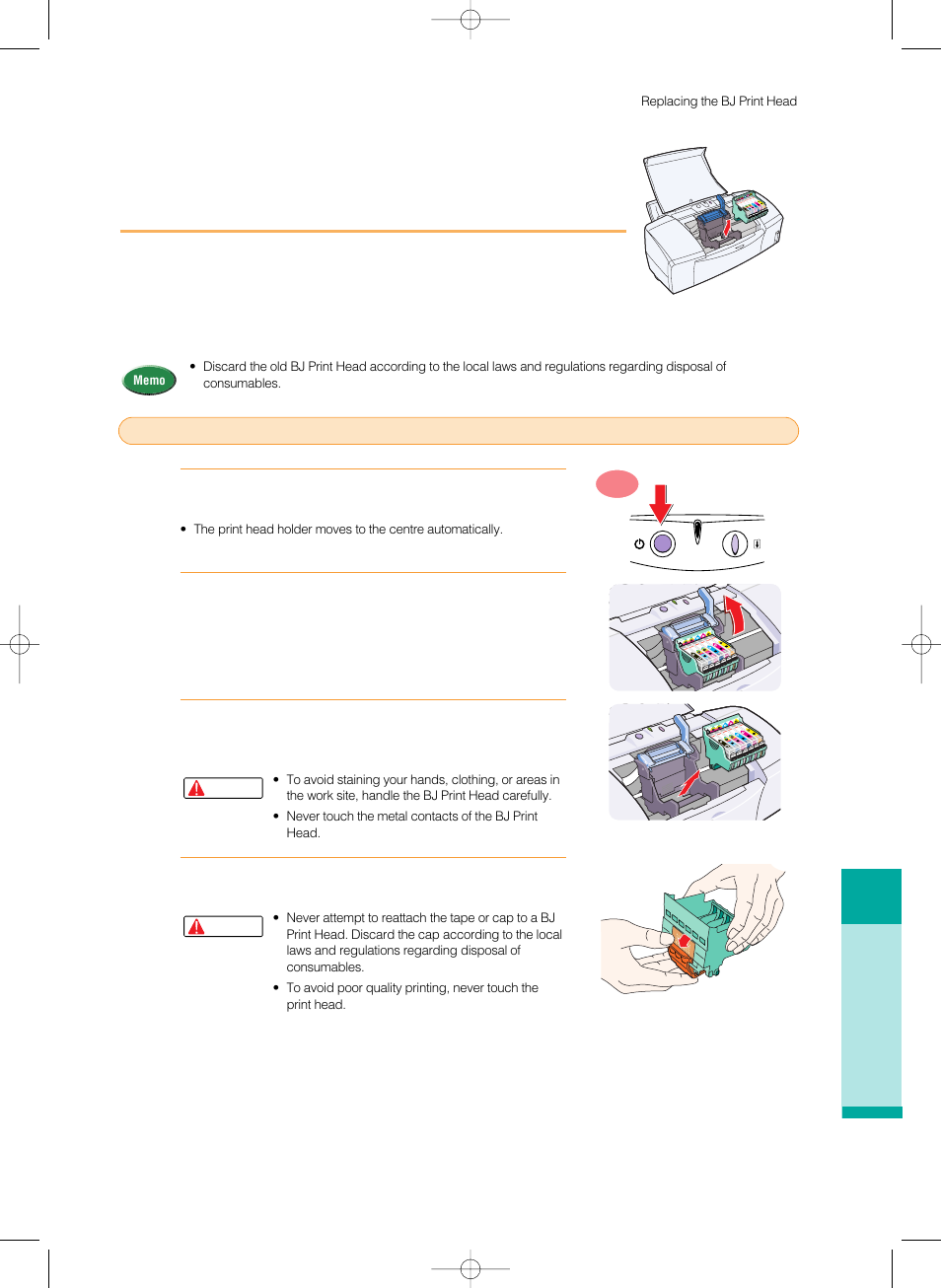 Replacing the bj print head, Replacing the bj print head (p.77) | Canon 8200 User Manual | Page 78 / 84