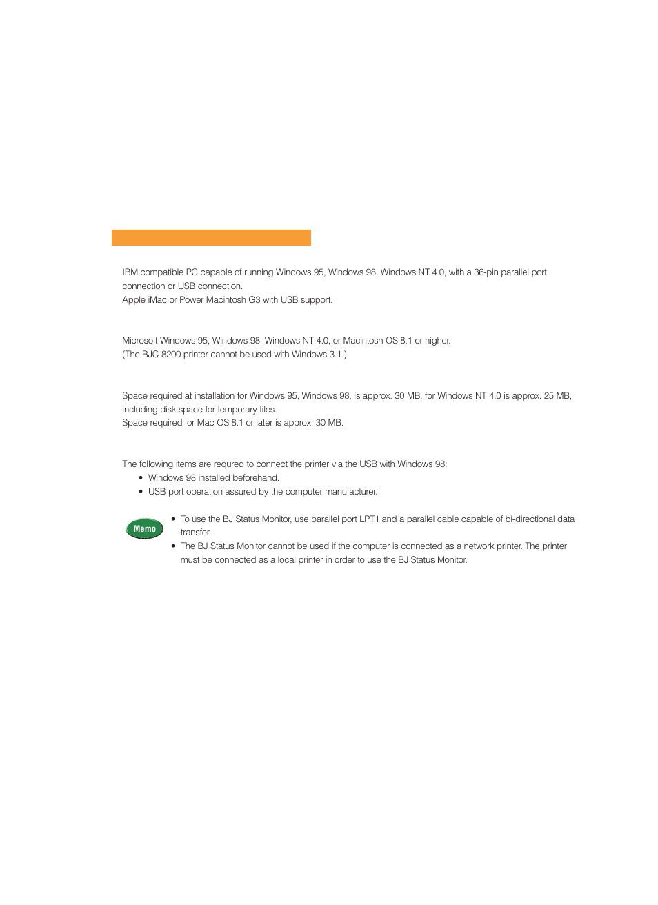 About the operating environment | Canon 8200 User Manual | Page 83 / 84