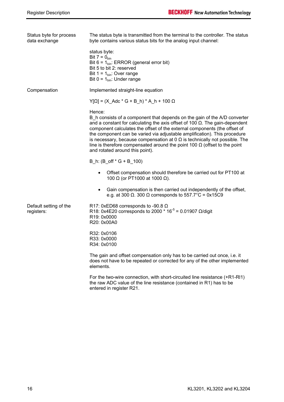 BECKHOFF KL3201 User Manual | Page 18 / 25