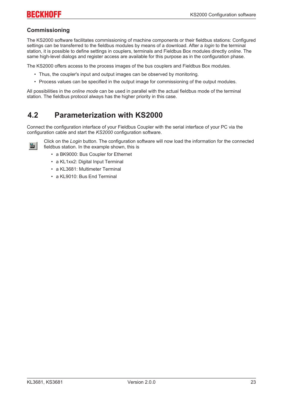 2 parameterization with ks2000 | BECKHOFF KL3681 User Manual | Page 23 / 43