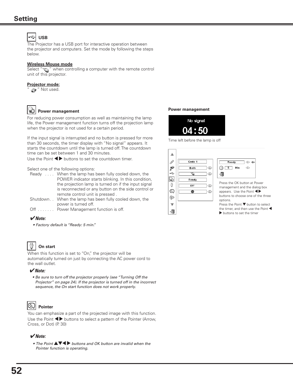 Setting | Canon LV-7585 User Manual | Page 52 / 81