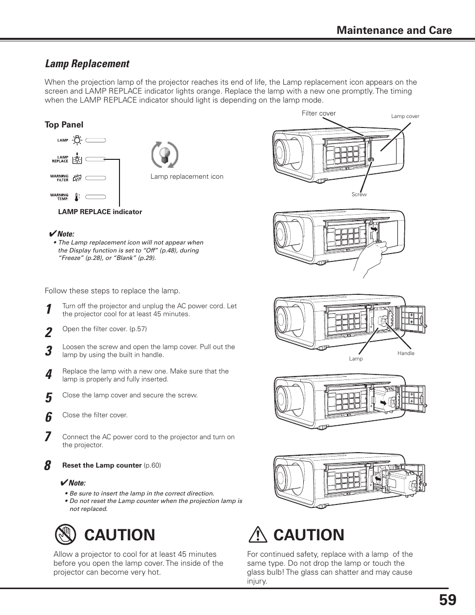 Caution | Canon LV-7585 User Manual | Page 59 / 81