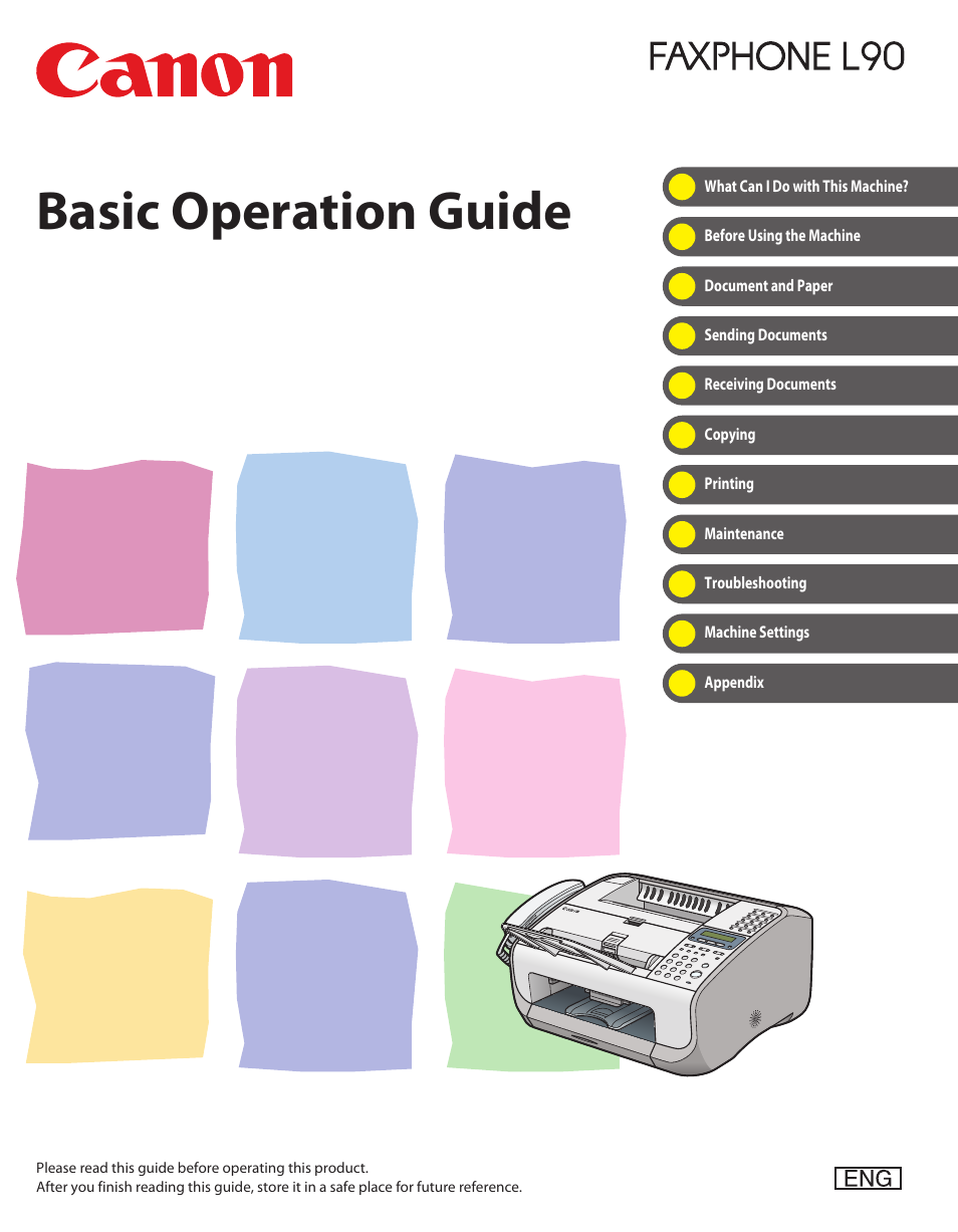 Canon L90 User Manual | 214 pages