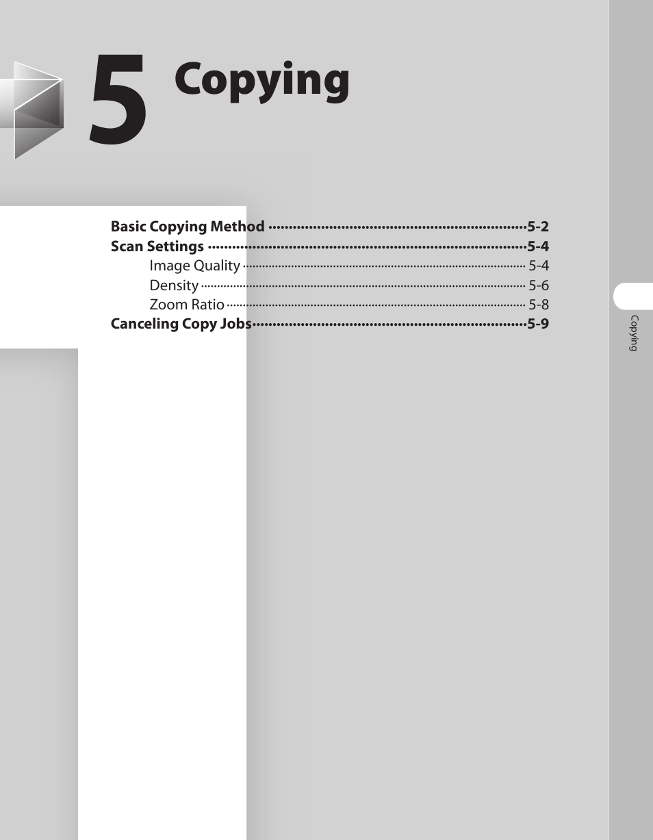 5 copying, 5 copying -1, Copying | Canon L90 User Manual | Page 122 / 214