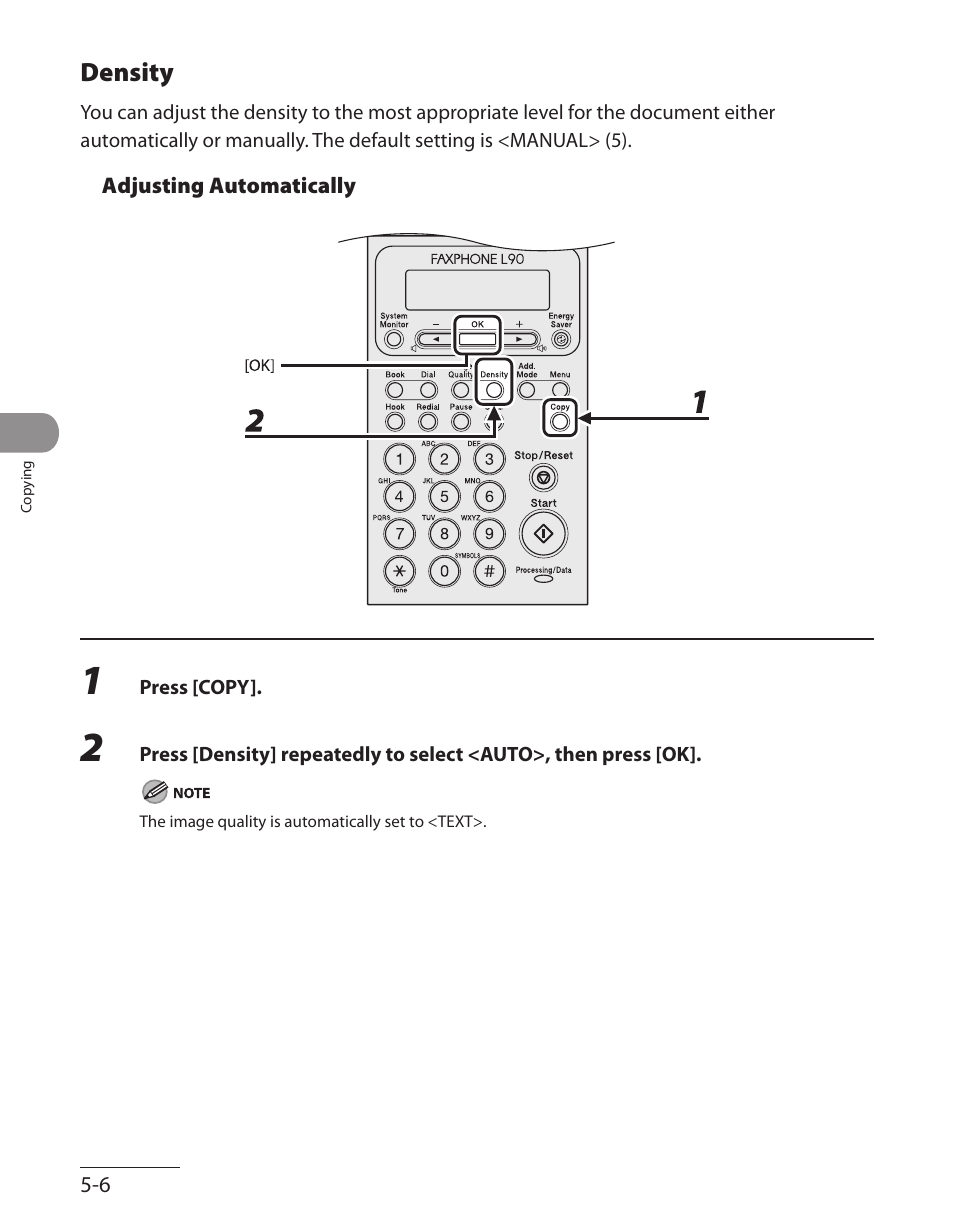 Density, Density -6 | Canon L90 User Manual | Page 127 / 214