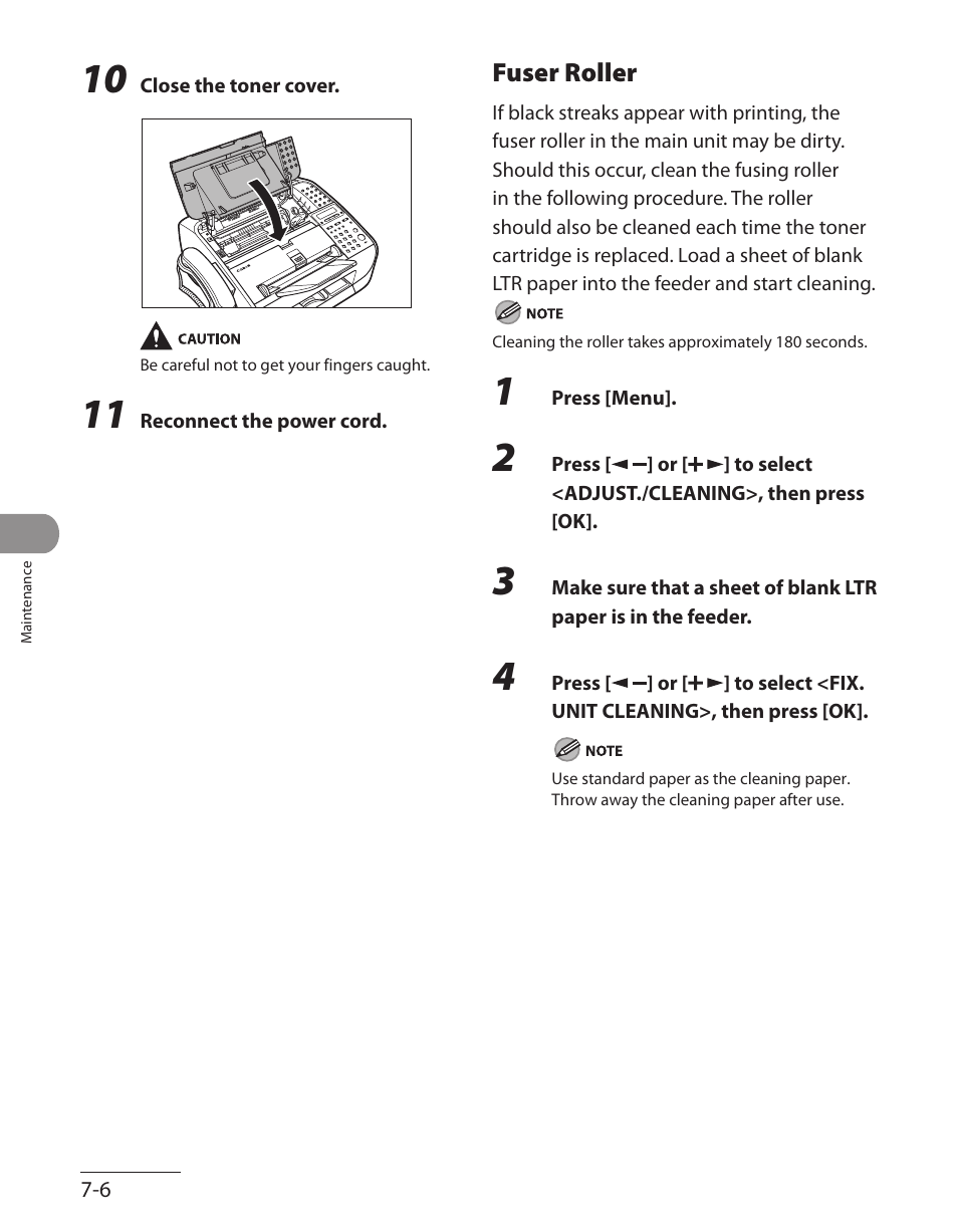 Fuser roller, Fuser roller -6 | Canon L90 User Manual | Page 143 / 214