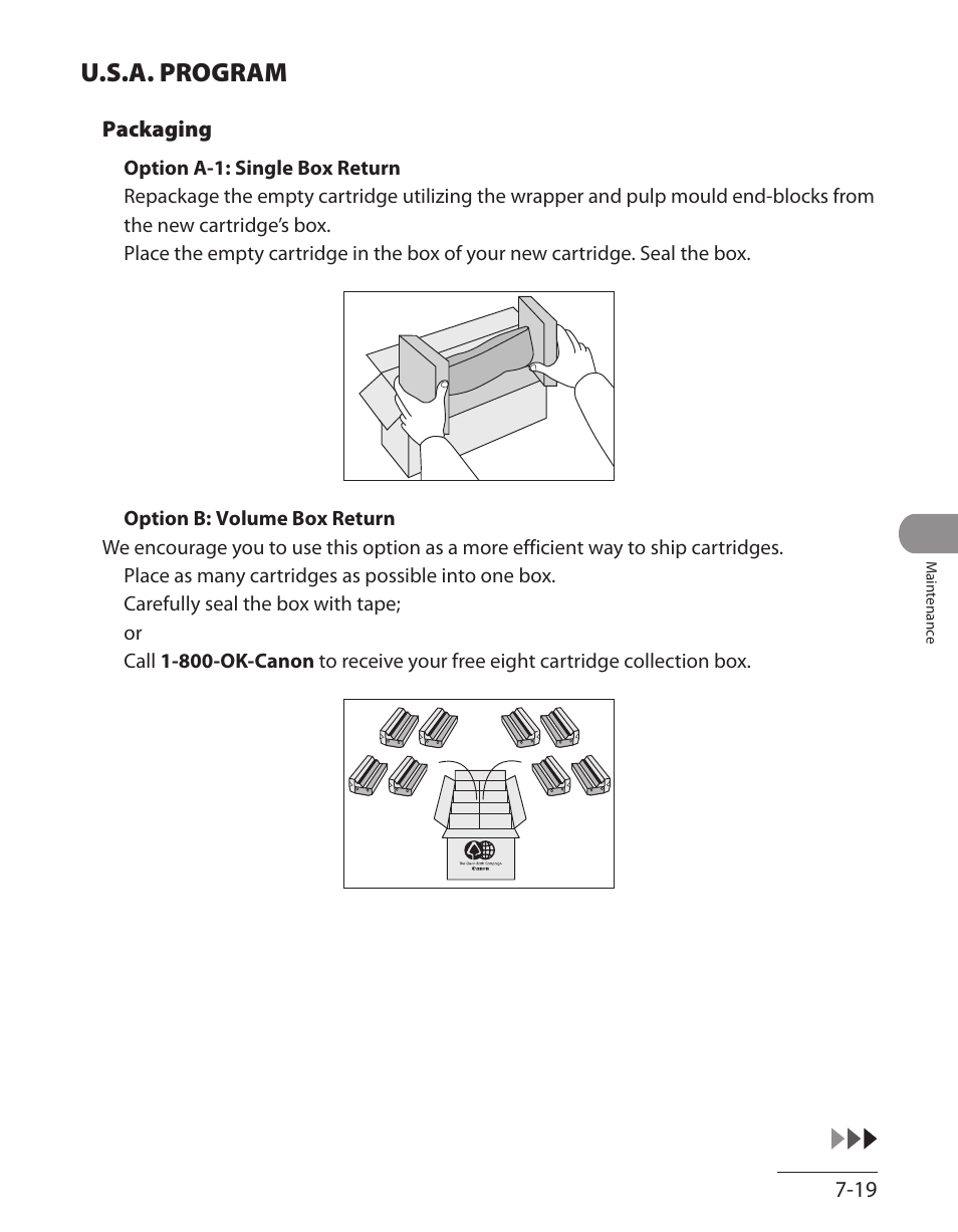 U.s.a. program, U.s.a. program -19 | Canon L90 User Manual | Page 156 / 214