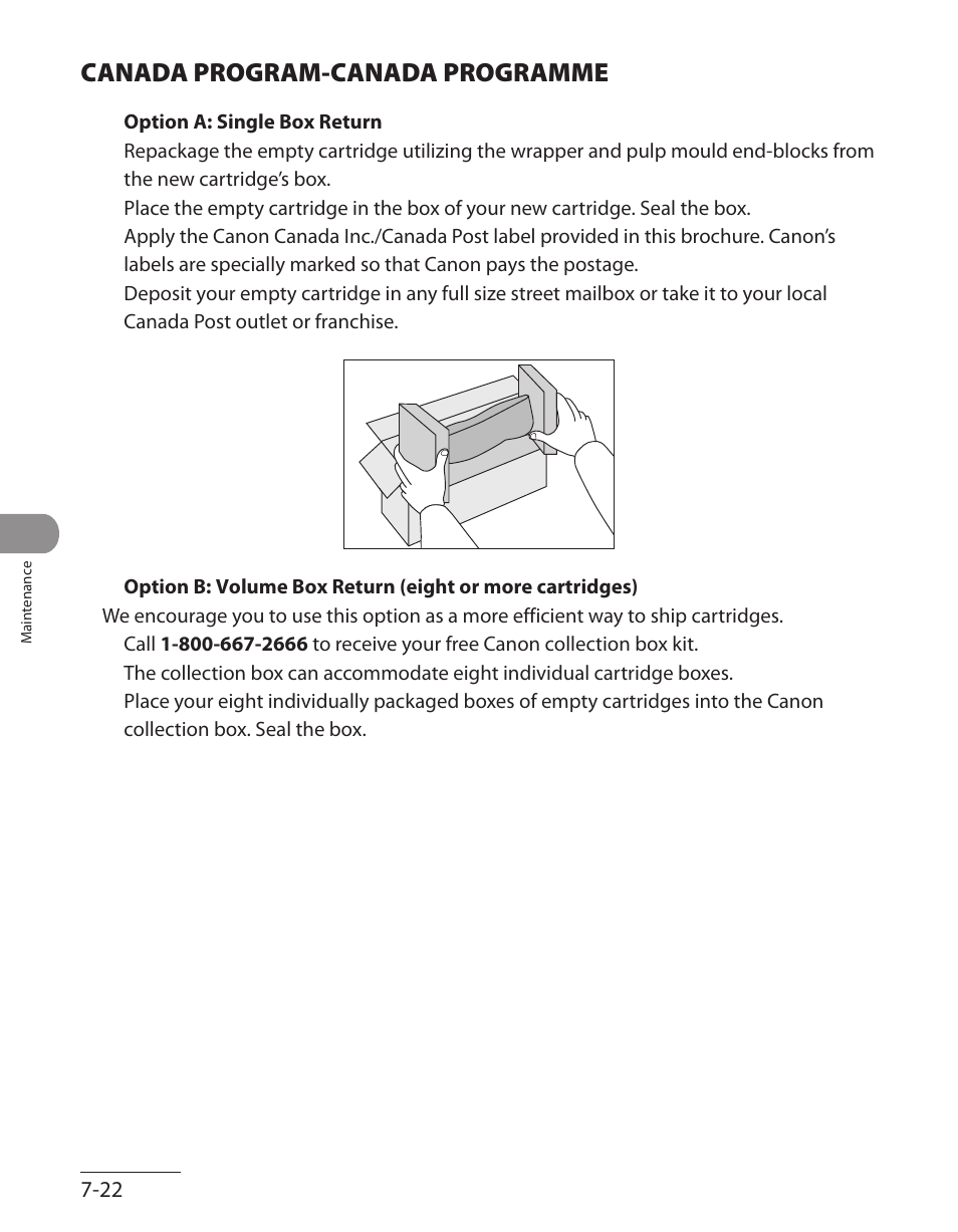 Canada program-canada programme, Canada program-canada programme -22 | Canon L90 User Manual | Page 159 / 214