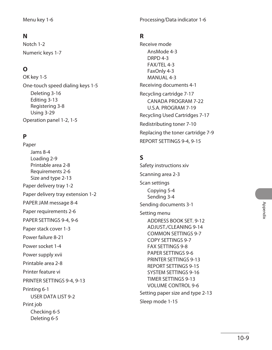 Canon L90 User Manual | Page 212 / 214