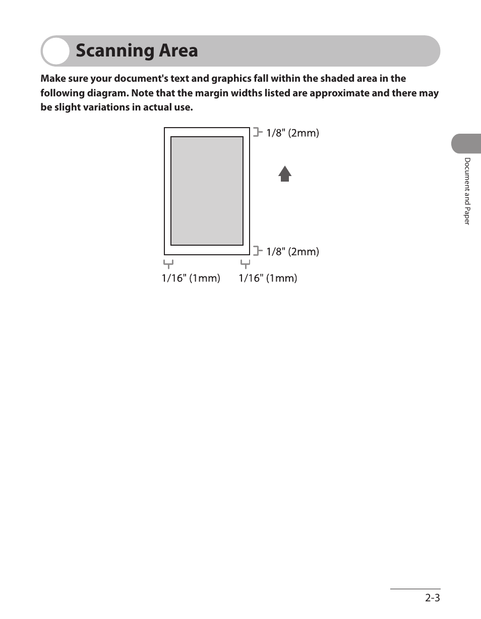 Scanning area, Scanning area -3 | Canon L90 User Manual | Page 56 / 214