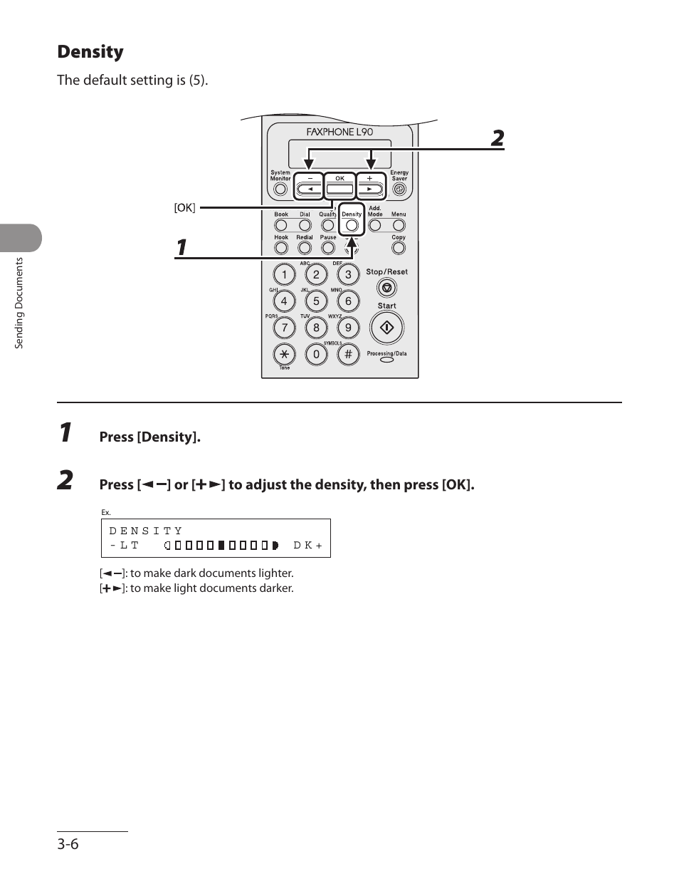 Density, Density -6 | Canon L90 User Manual | Page 75 / 214