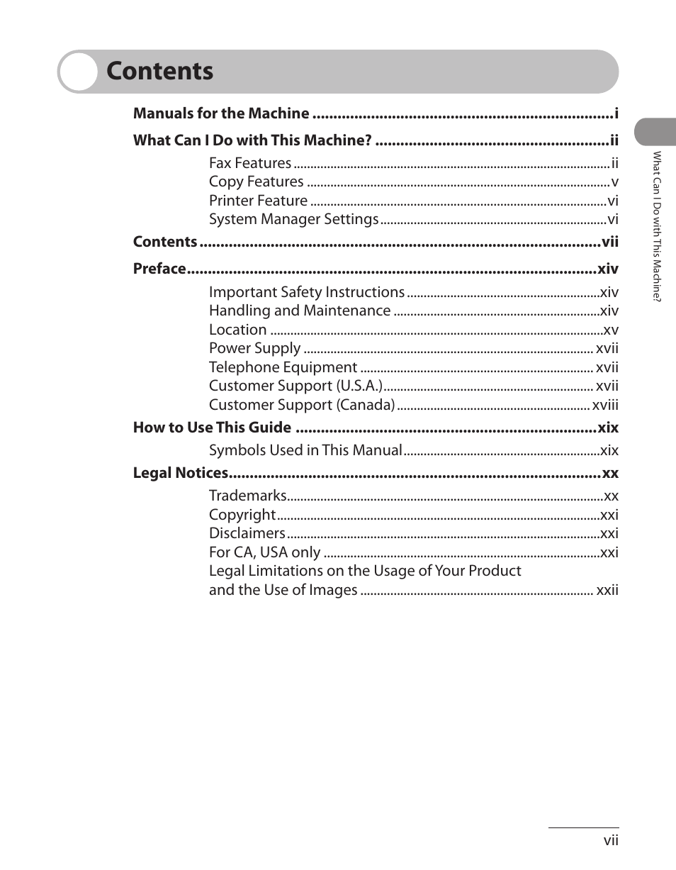 Canon L90 User Manual | Page 8 / 214