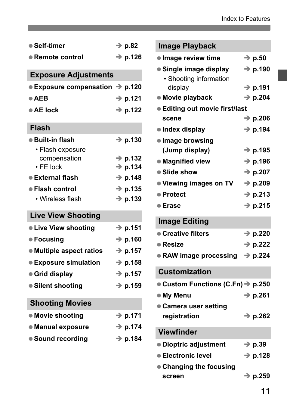 Canon EOS 60D User Manual | Page 11 / 320