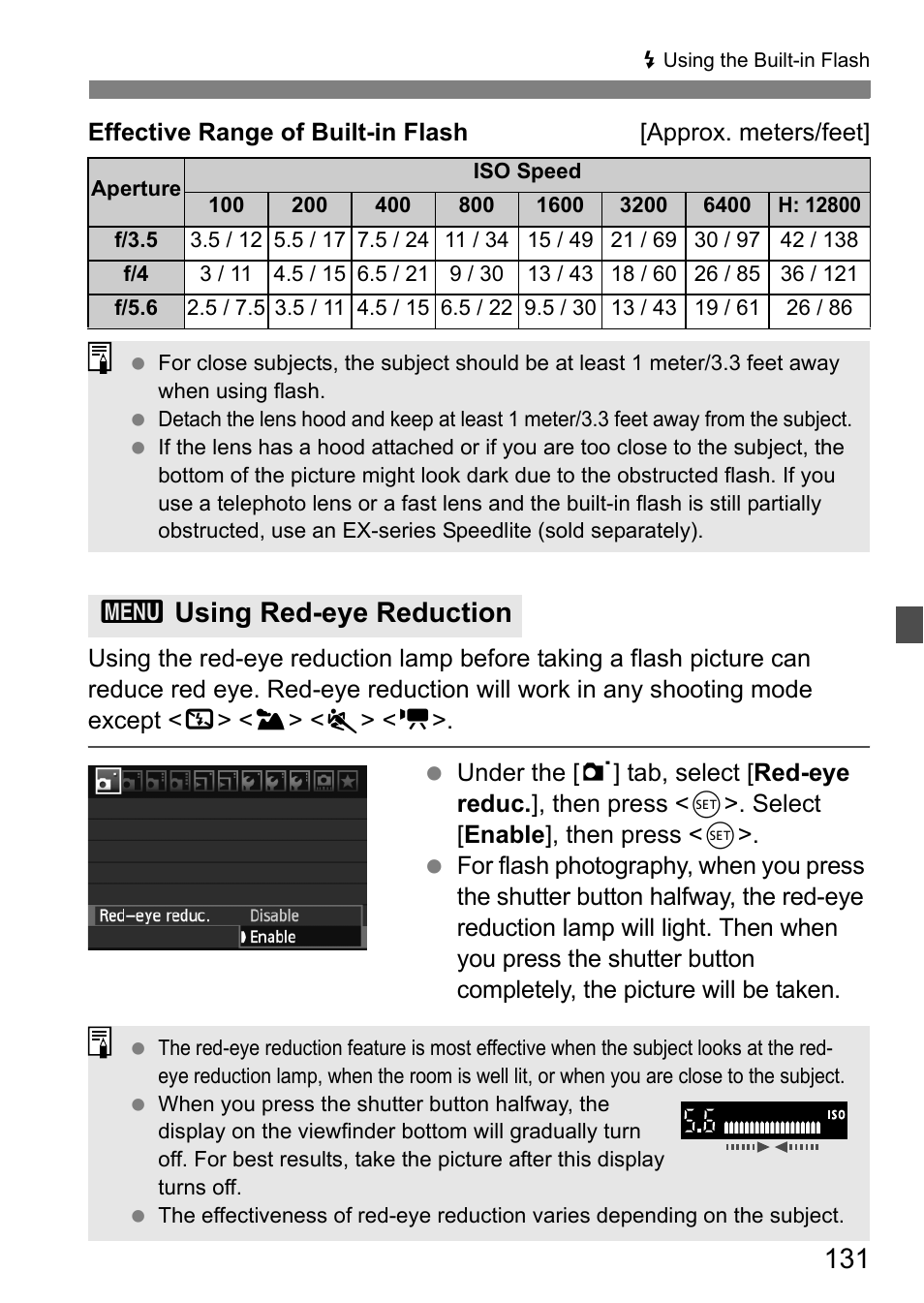 3using red-eye reduction | Canon EOS 60D User Manual | Page 131 / 320