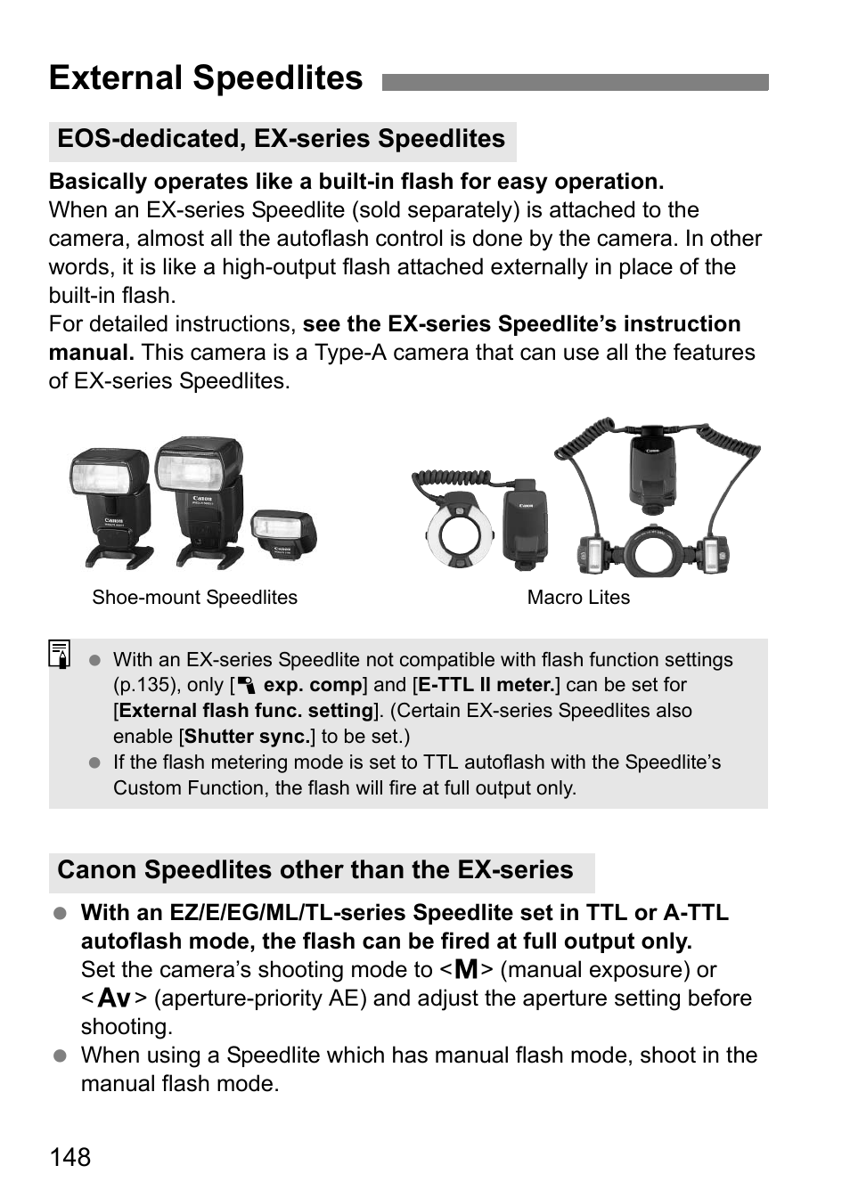 External speedlites | Canon EOS 60D User Manual | Page 148 / 320