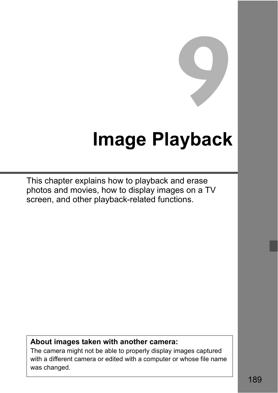 9 image playback | Canon EOS 60D User Manual | Page 189 / 320