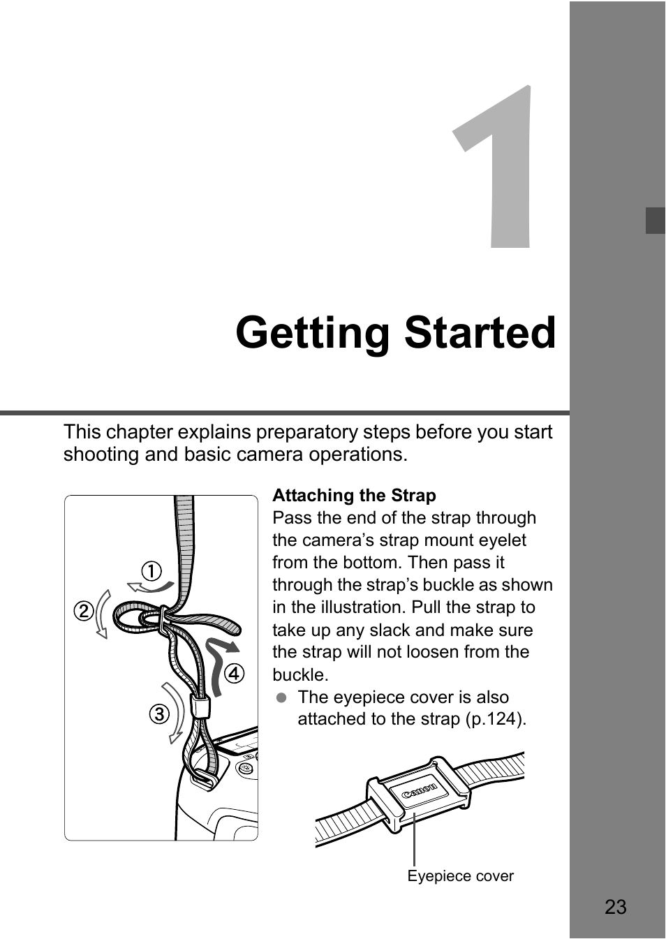 1 getting started | Canon EOS 60D User Manual | Page 23 / 320