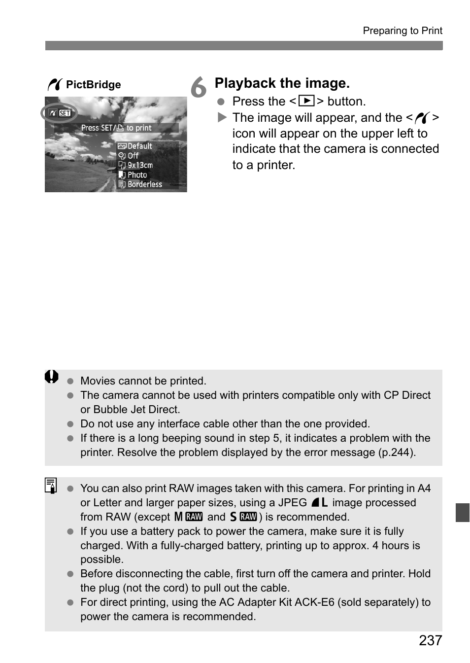 Playback the image | Canon EOS 60D User Manual | Page 237 / 320