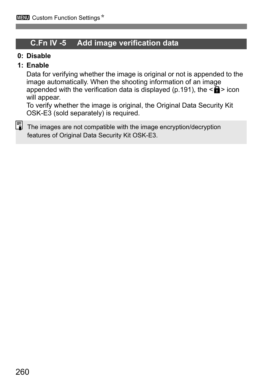 Canon EOS 60D User Manual | Page 260 / 320