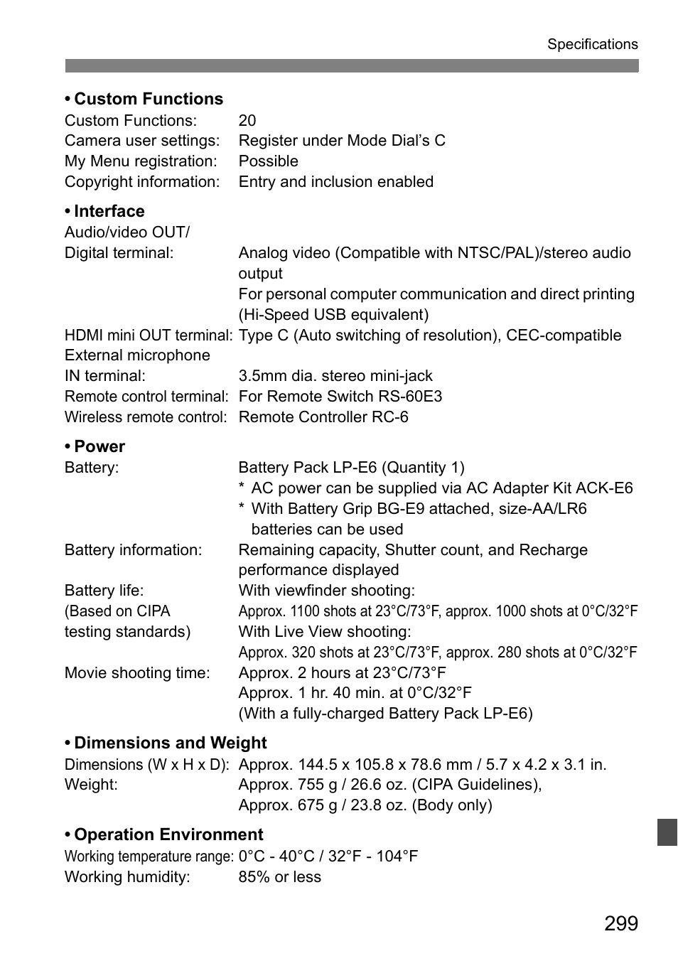 Canon EOS 60D User Manual | Page 299 / 320