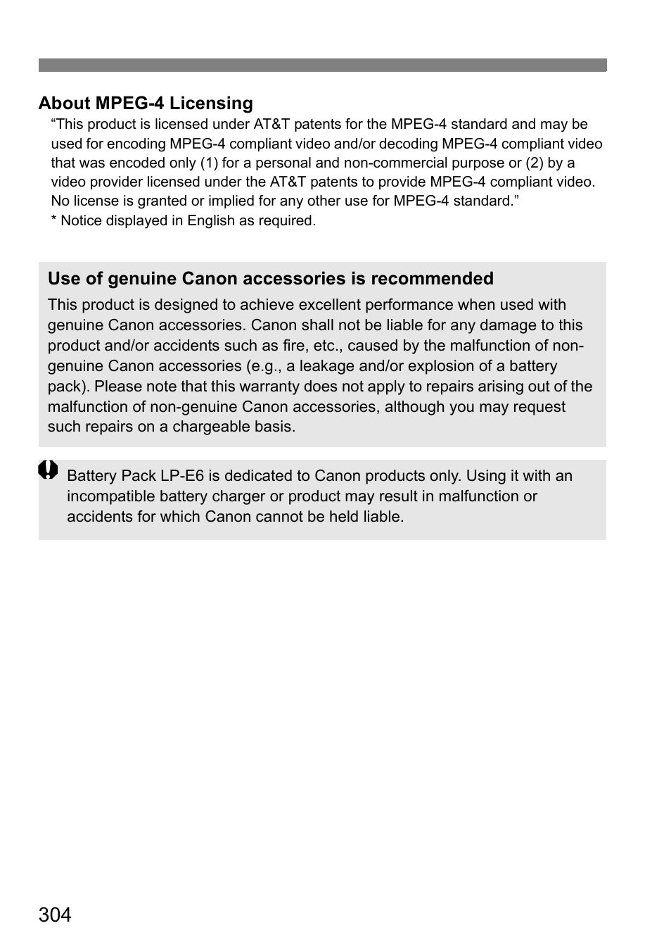 Canon EOS 60D User Manual | Page 304 / 320