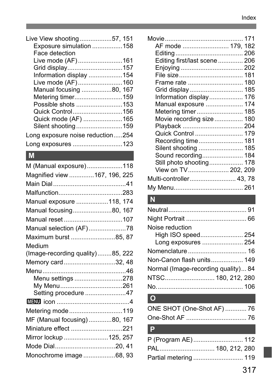 Canon EOS 60D User Manual | Page 317 / 320
