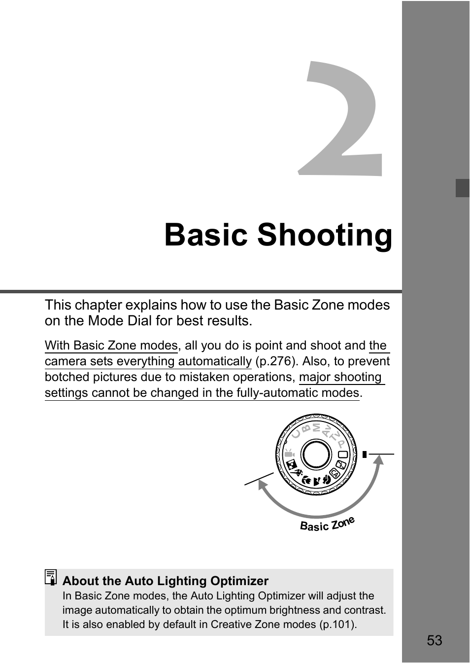 2 basic shooting, Basic shooting | Canon EOS 60D User Manual | Page 53 / 320