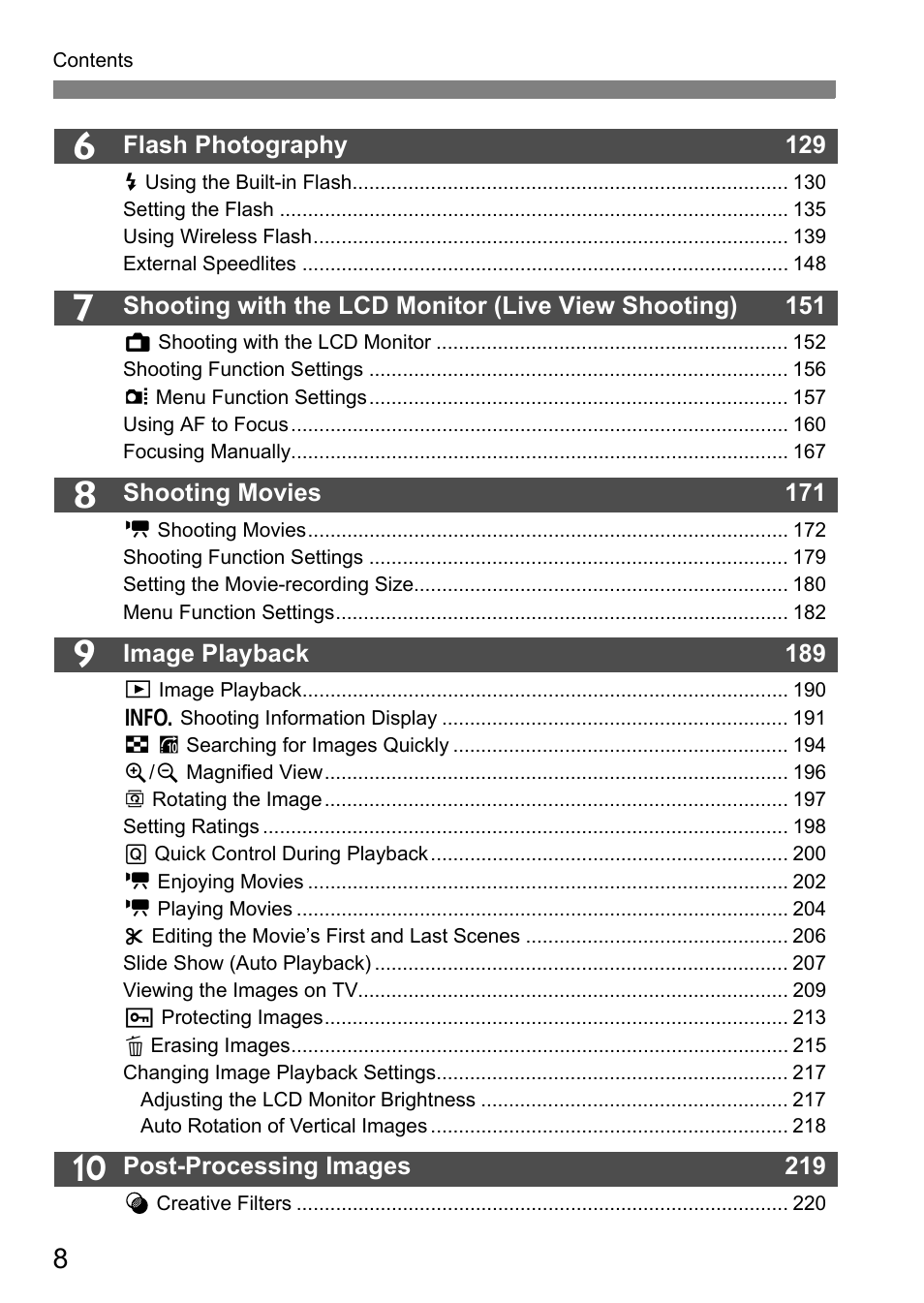 Canon EOS 60D User Manual | Page 8 / 320