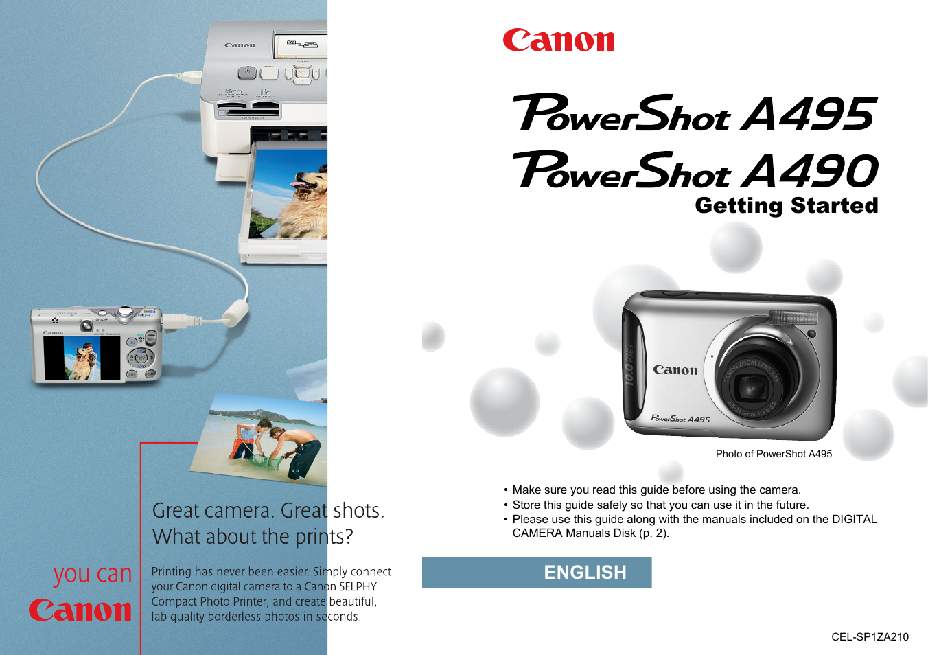 Canon A495 User Manual | 36 pages