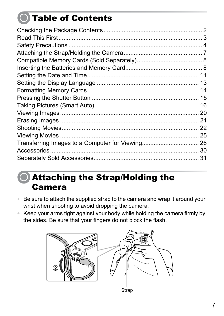 Canon A495 User Manual | Page 7 / 36