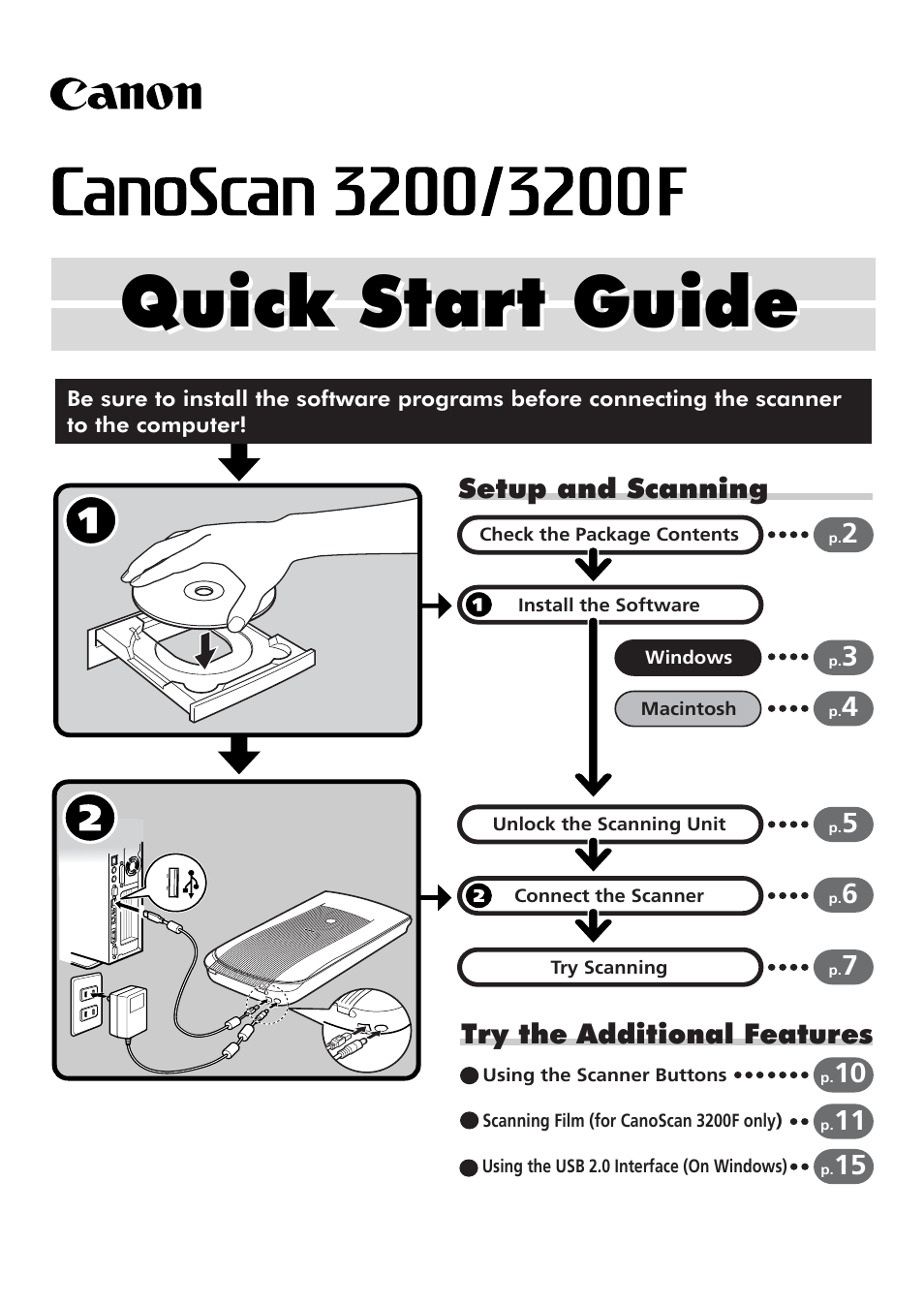 Canon CanoScan 3200F User Manual | 20 pages