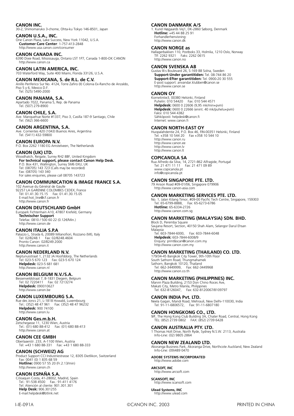 Canon CanoScan 3200F User Manual | Page 20 / 20