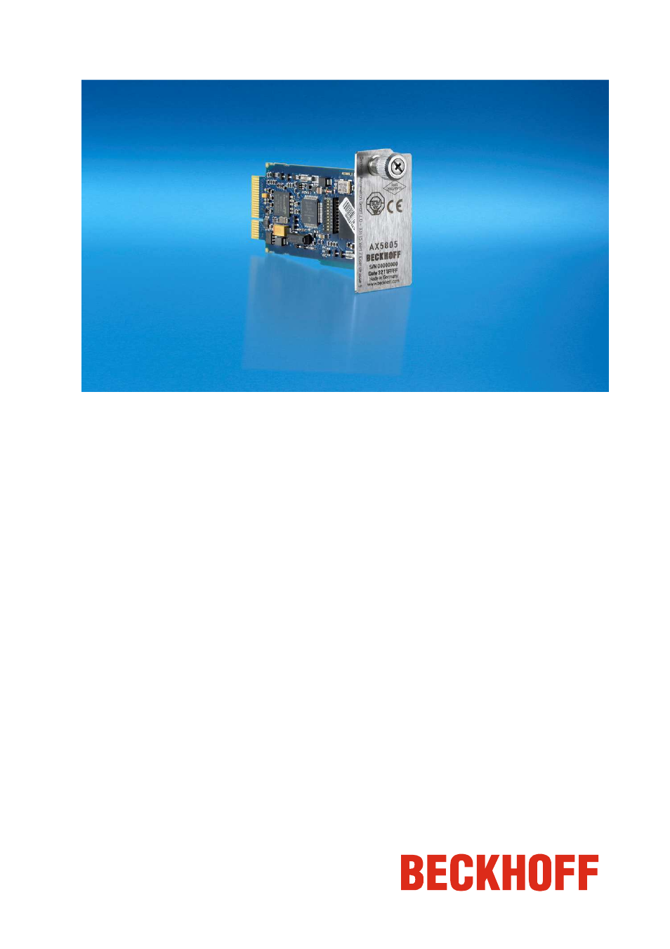 BECKHOFF AX5805 Installation User Manual | 107 pages