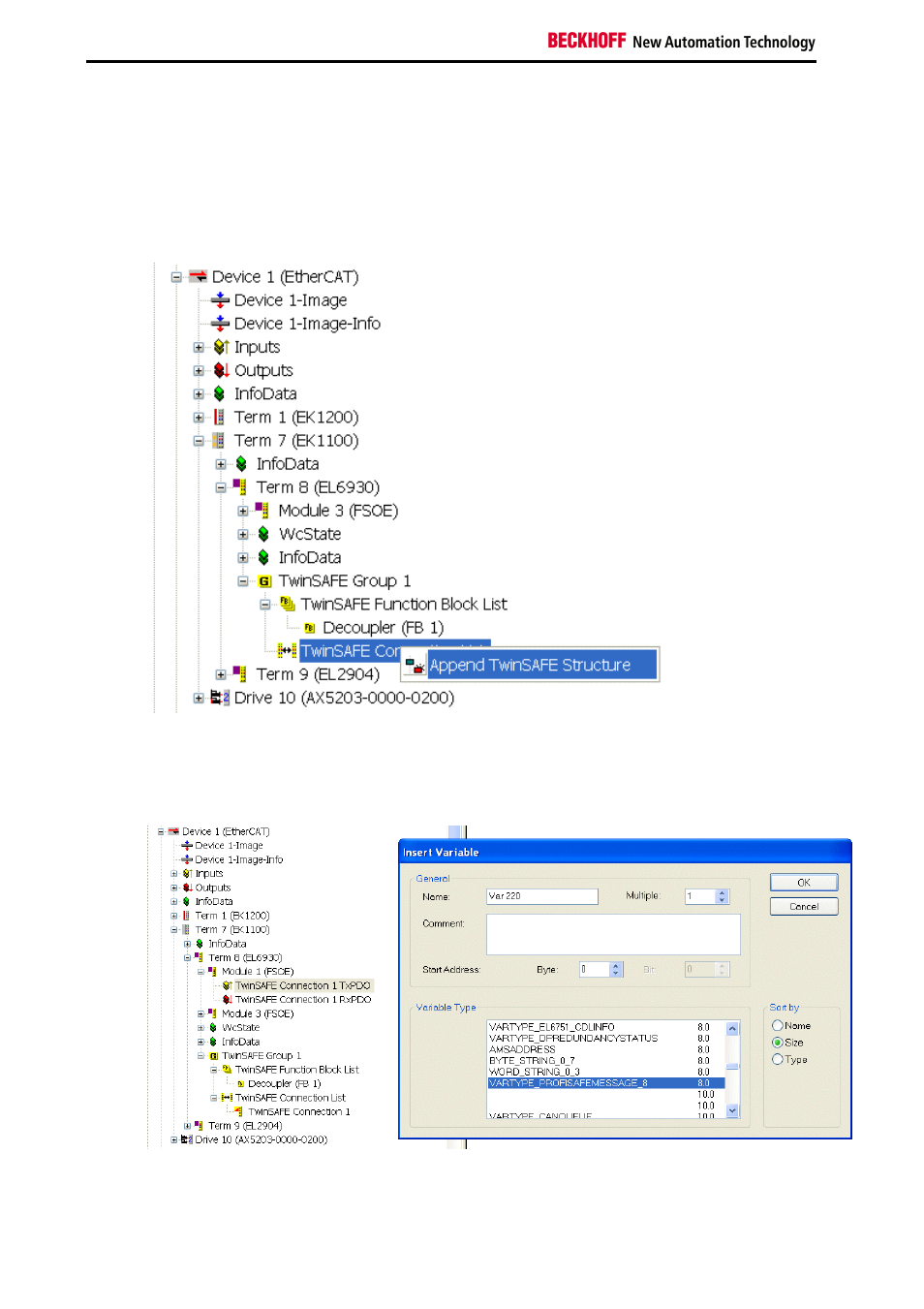 Creating the profisafe slave connection | BECKHOFF EL6930 User Manual | Page 46 / 59