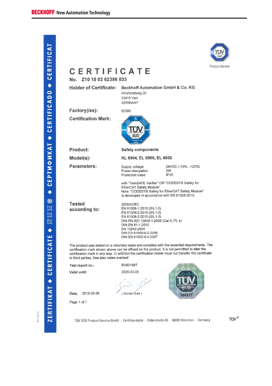 BECKHOFF EL6930 User Manual | Page 59 / 59