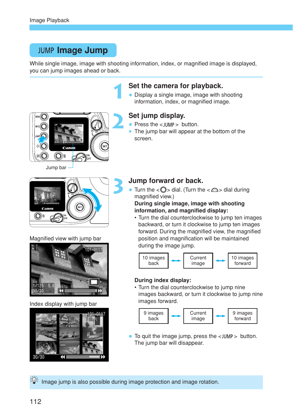 Image jump | Canon EOS 10D User Manual | Page 112 / 183