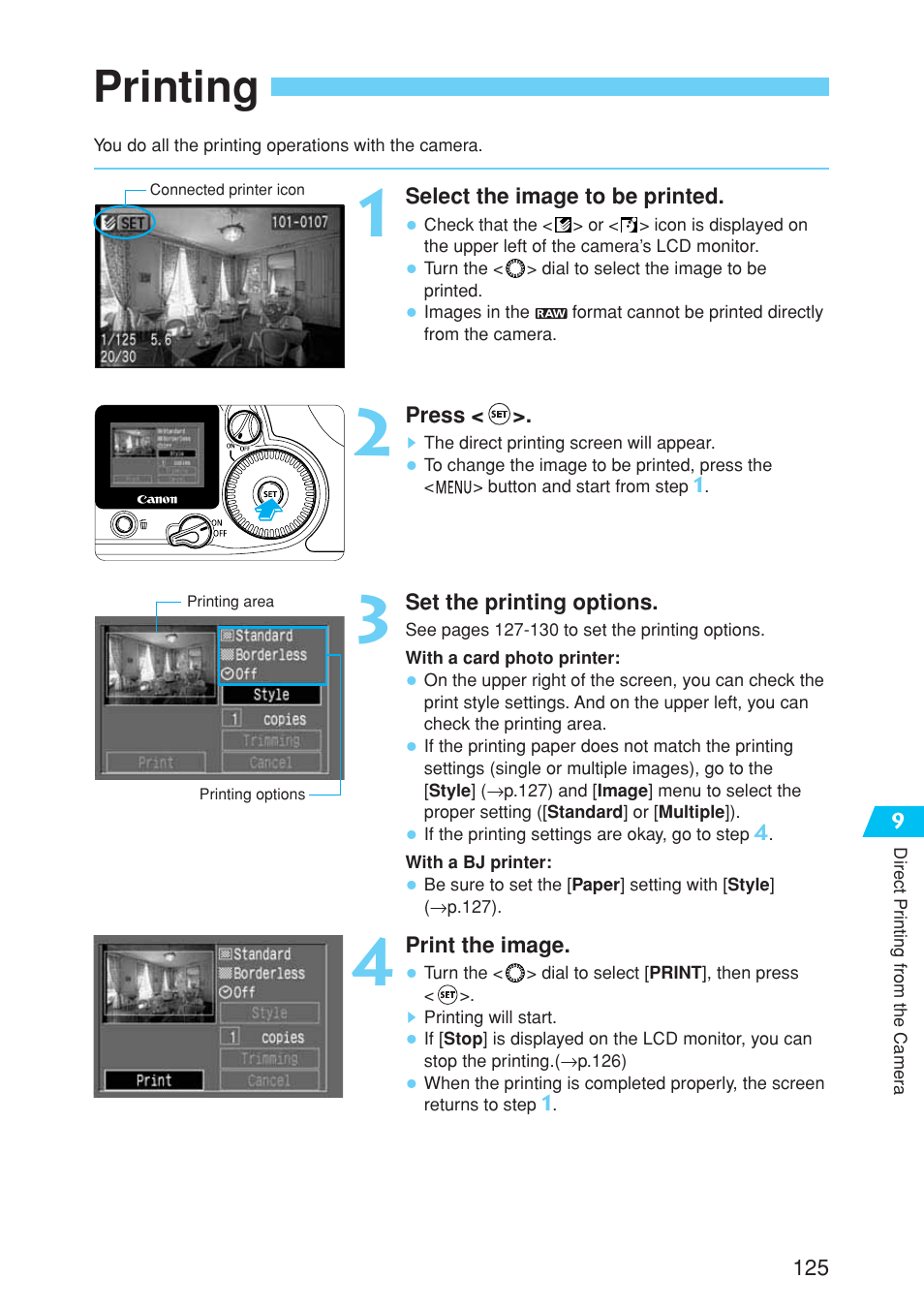 Printing | Canon EOS 10D User Manual | Page 125 / 183