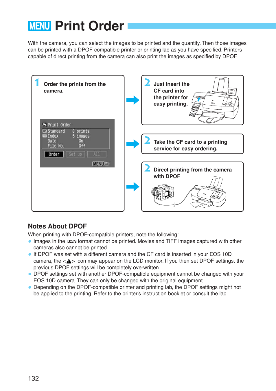 Print order | Canon EOS 10D User Manual | Page 132 / 183