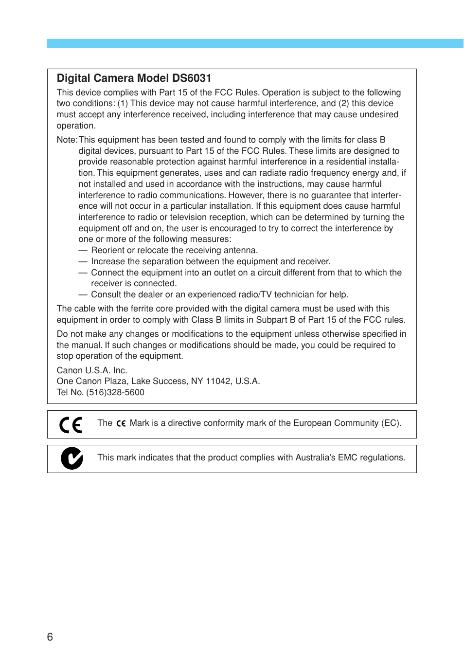 Canon EOS 10D User Manual | Page 6 / 183